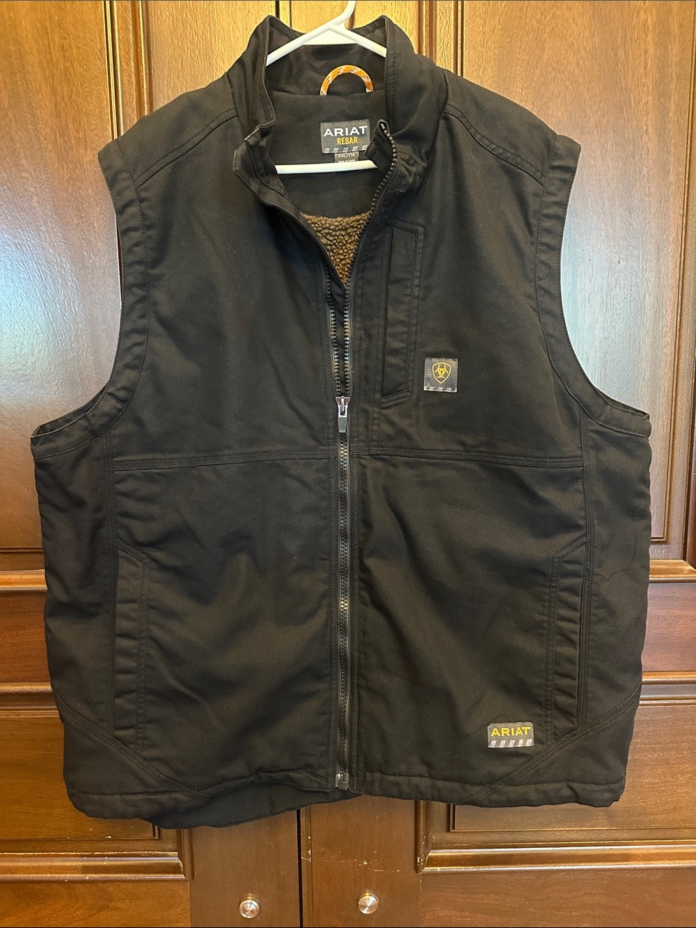 Ariat Black Quilted-Look Fleece-Lined Vest